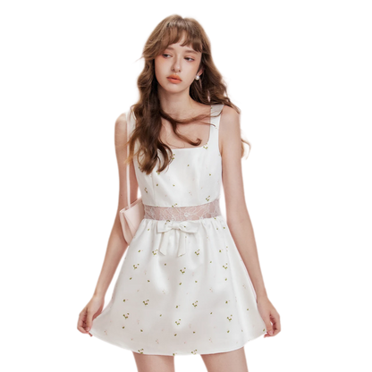 Lace Waist Satin Dress