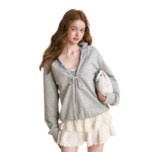 رمادي هيدر فاتح (Sweatshirt ببطانة فليس) / S