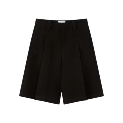 Pleated Bermuda Shorts