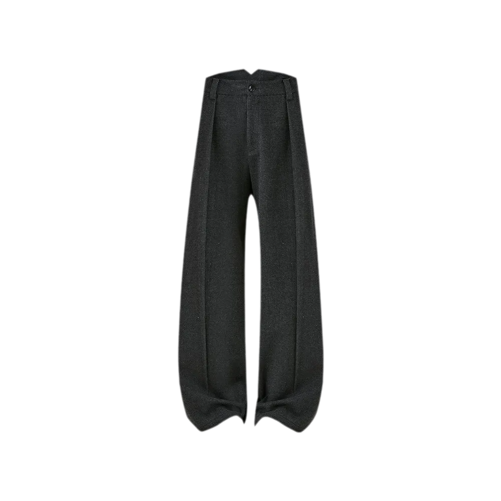 500G Houndstooth Pleated Wide-Leg Pants
