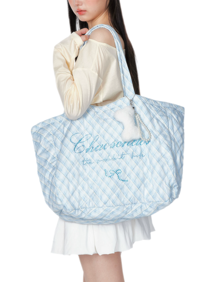 Diamond Quilt Tote Bag