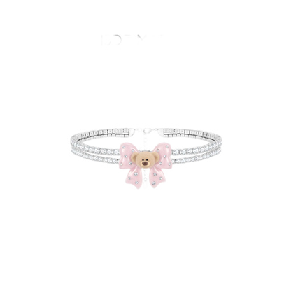 Mini Bear Bow Necklace