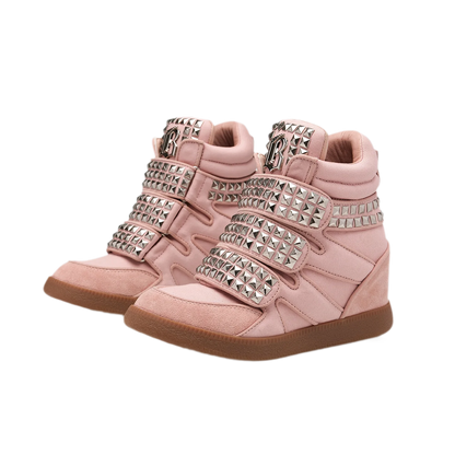 Sneakers alte con plateau e borchie