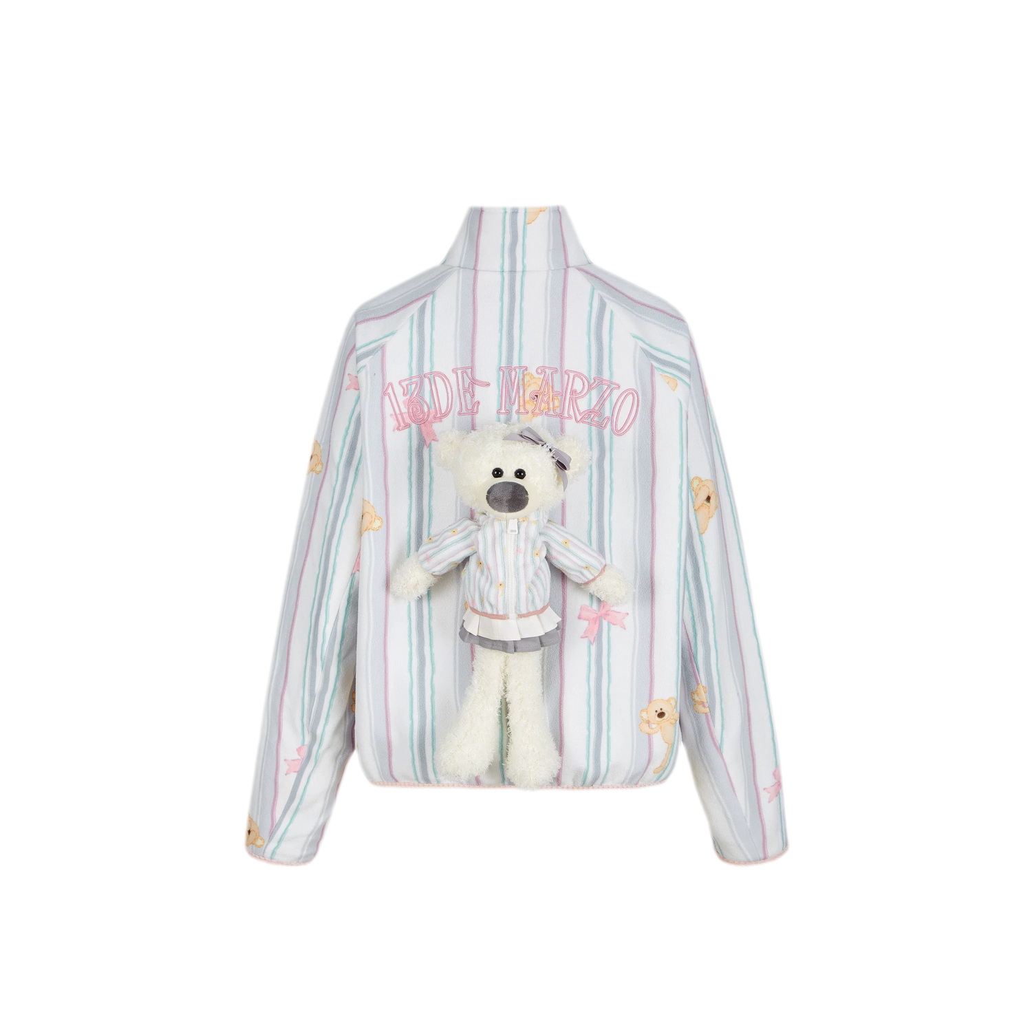 Printed Fleece Raglan Jacket
