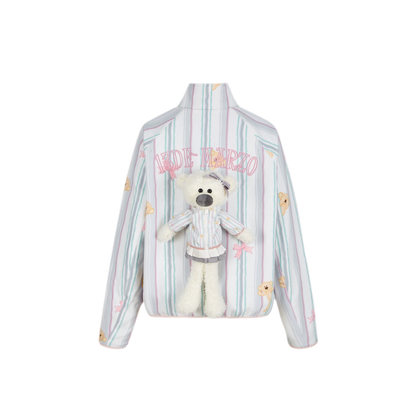 Printed Fleece Raglan Jacket