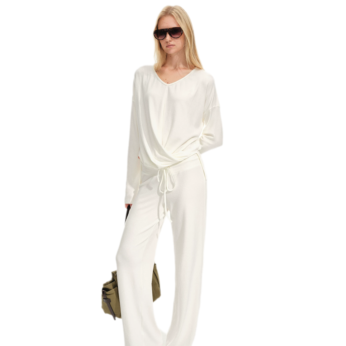 Расслабленный комплект с эффектом бархата