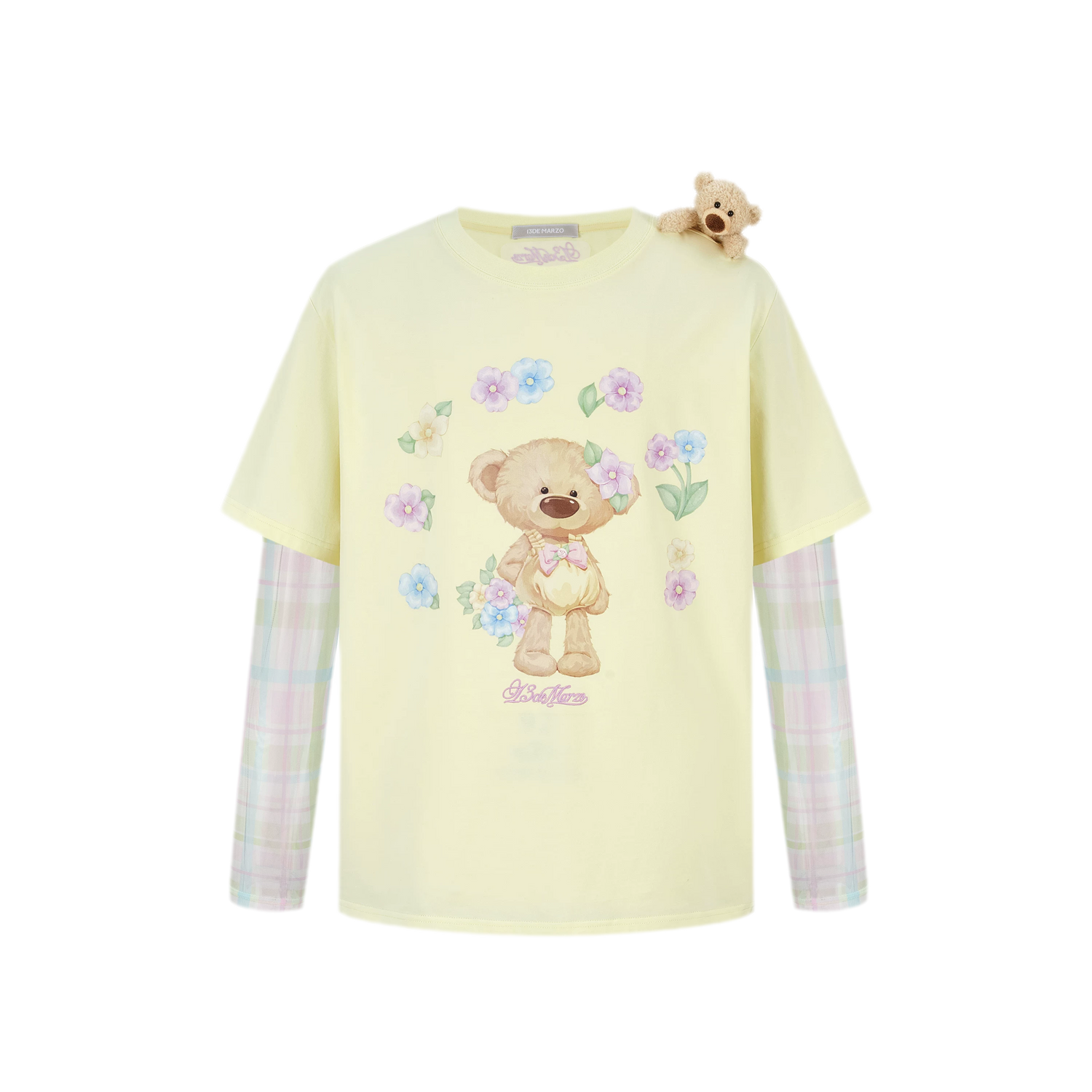 Floral Appliqué Layered T-shirt