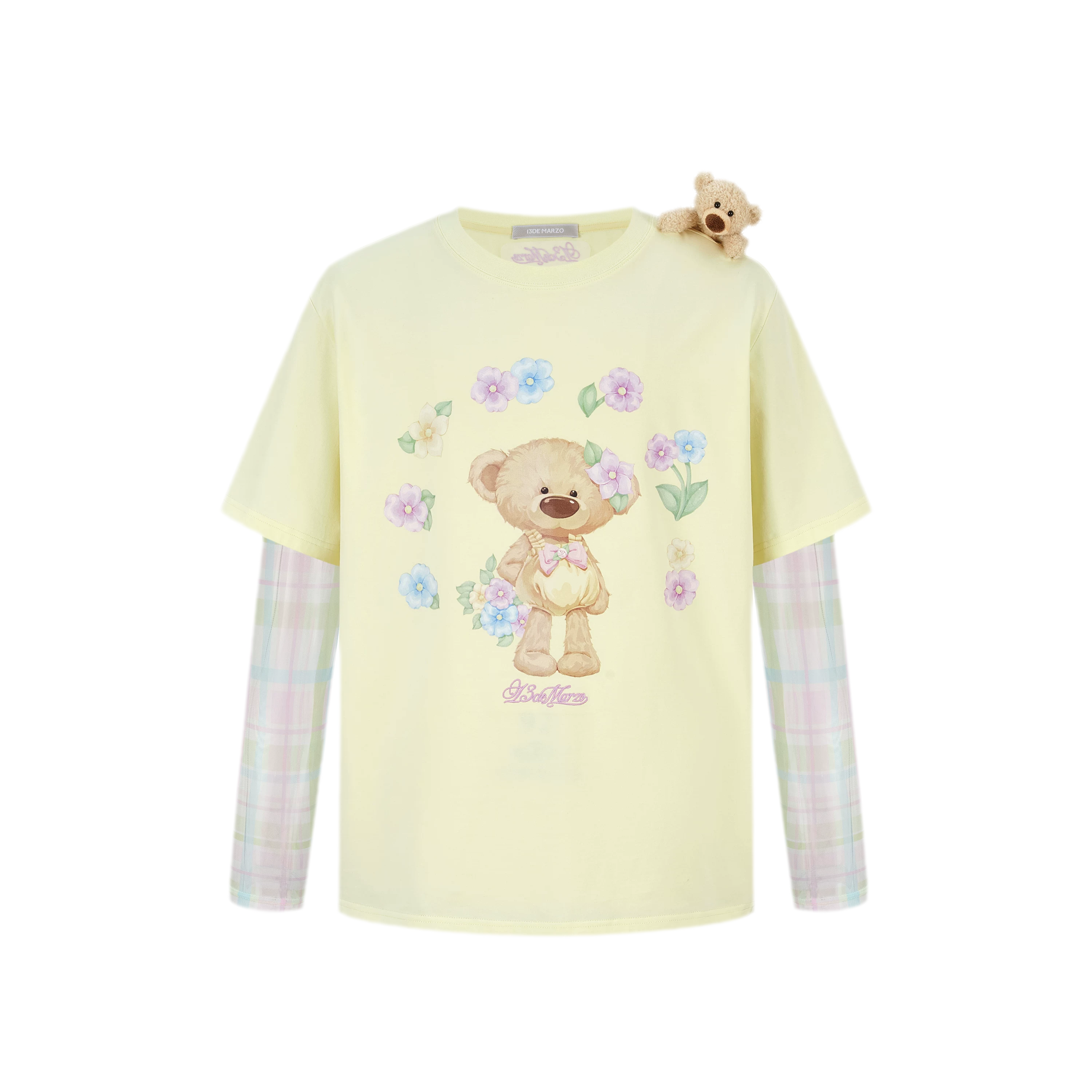 Floral Appliqué Layered T-shirt