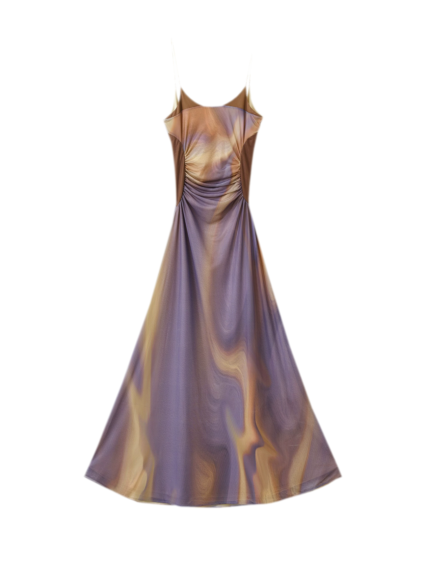 City Island Diary Colorblock Off-Shoulder Slip Dress