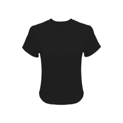 Stretch Cropped Crew-Neck T-Shirt