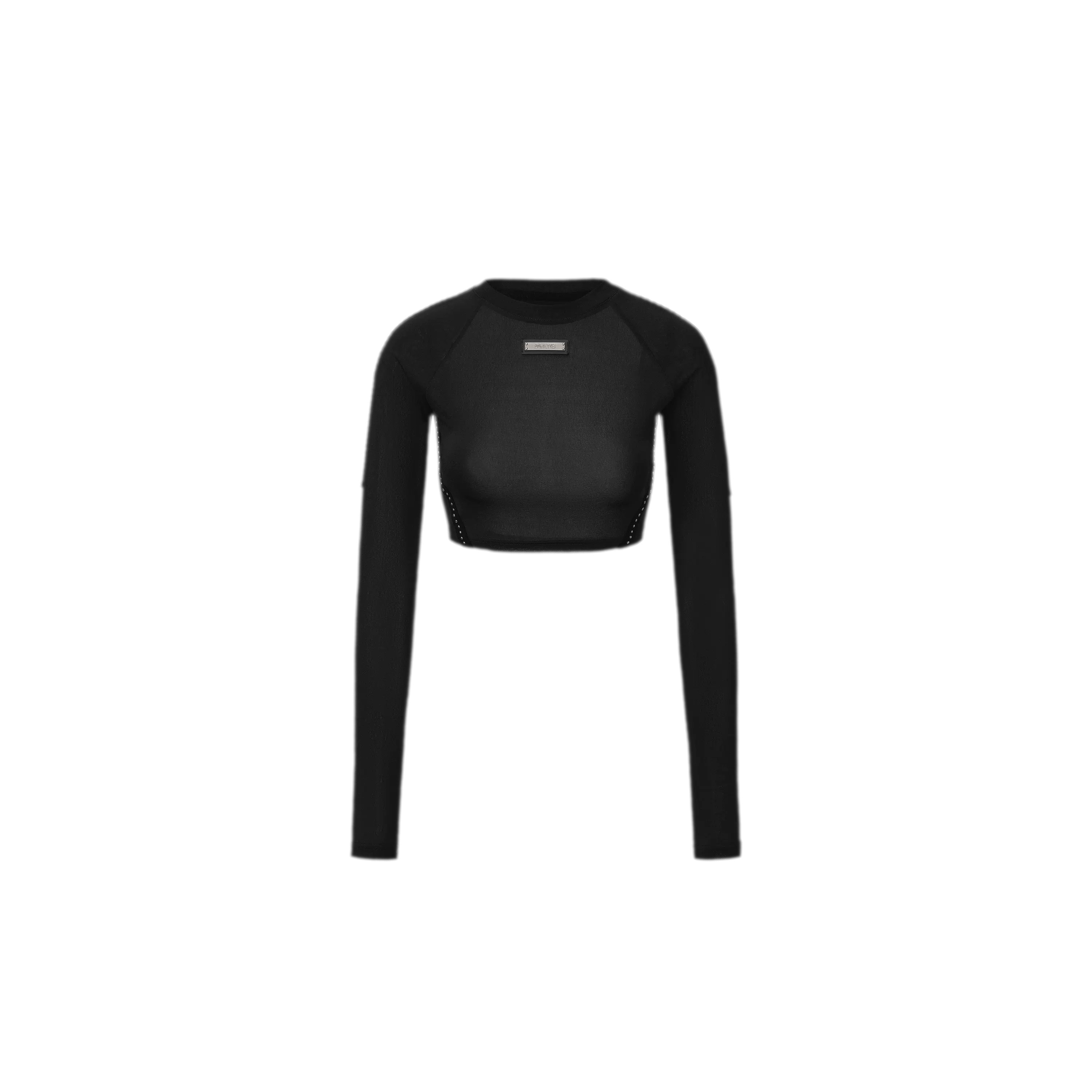 Rivet Cropped Raglan T-Shirt