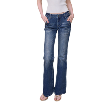 Vintage Low-Rise Flare Jeans