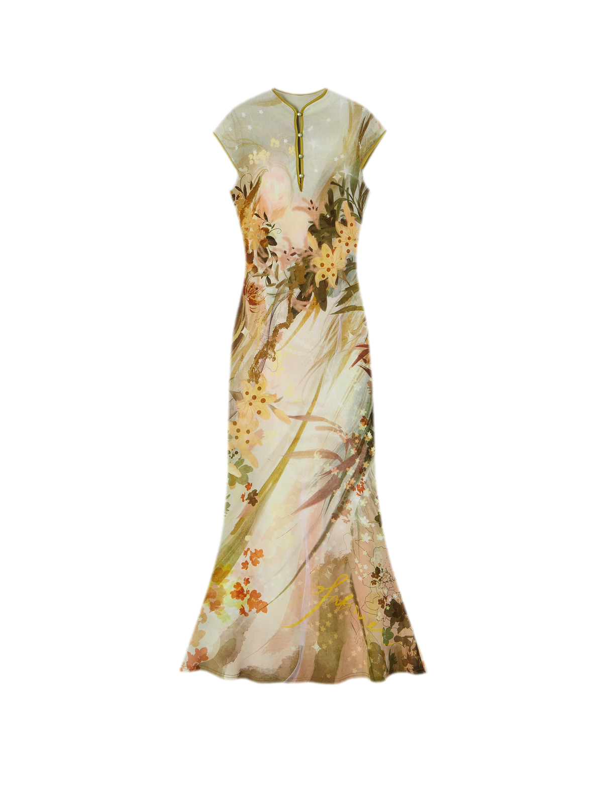 Reversible Fishtail Qipao Dress