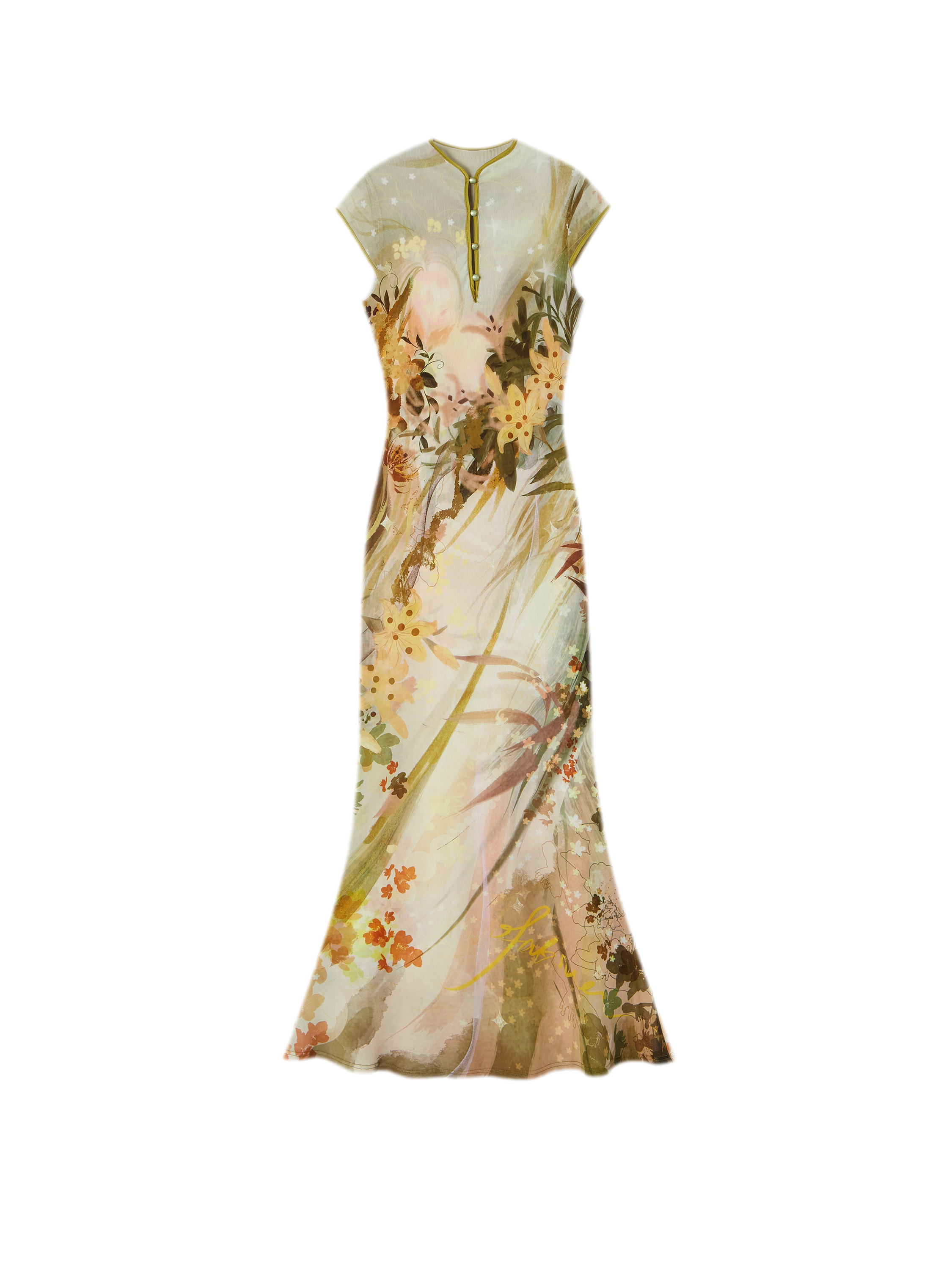 Reversible Fishtail Qipao Dress