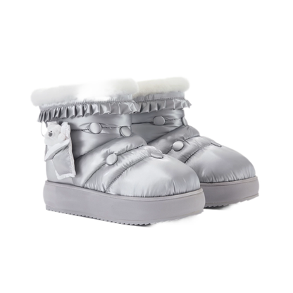 Plush Trim Platform Snow Boots