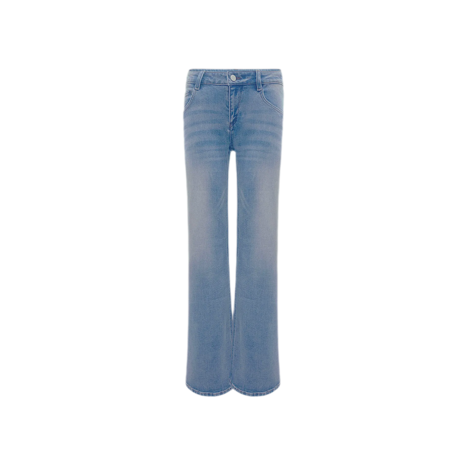 Washed Low-Rise Wide-Leg Jeans