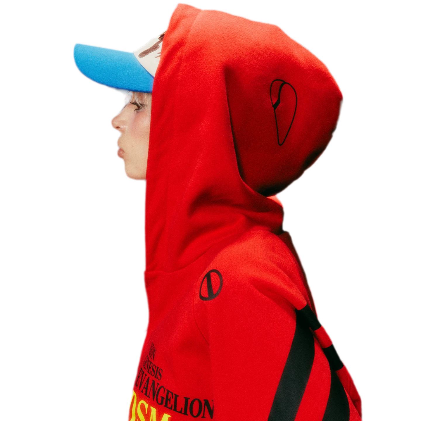 Screen-Printed Loose Hooded Sweatshirt