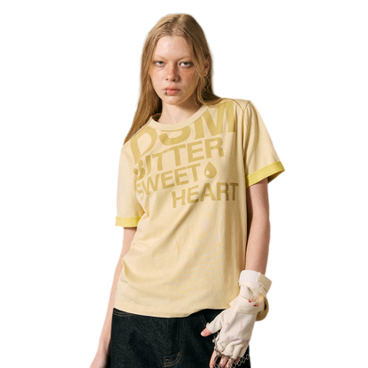Contrast Print Fitted T-Shirt