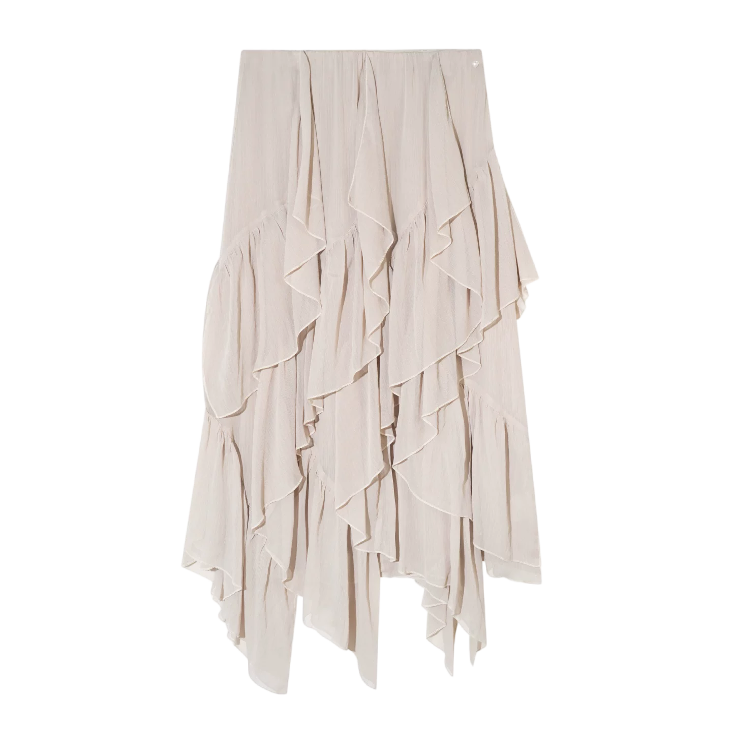 Irregular Ruffle Edge Chiffon Skirt
