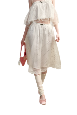 Pearl White Skirt / S
