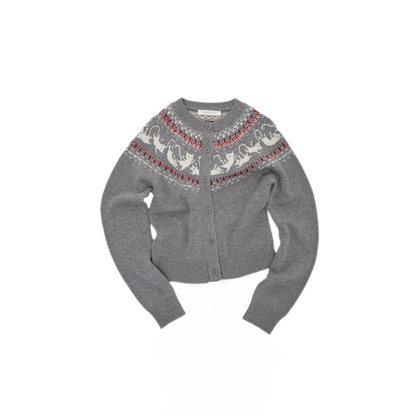 Gilet à motif chat Fair Isle