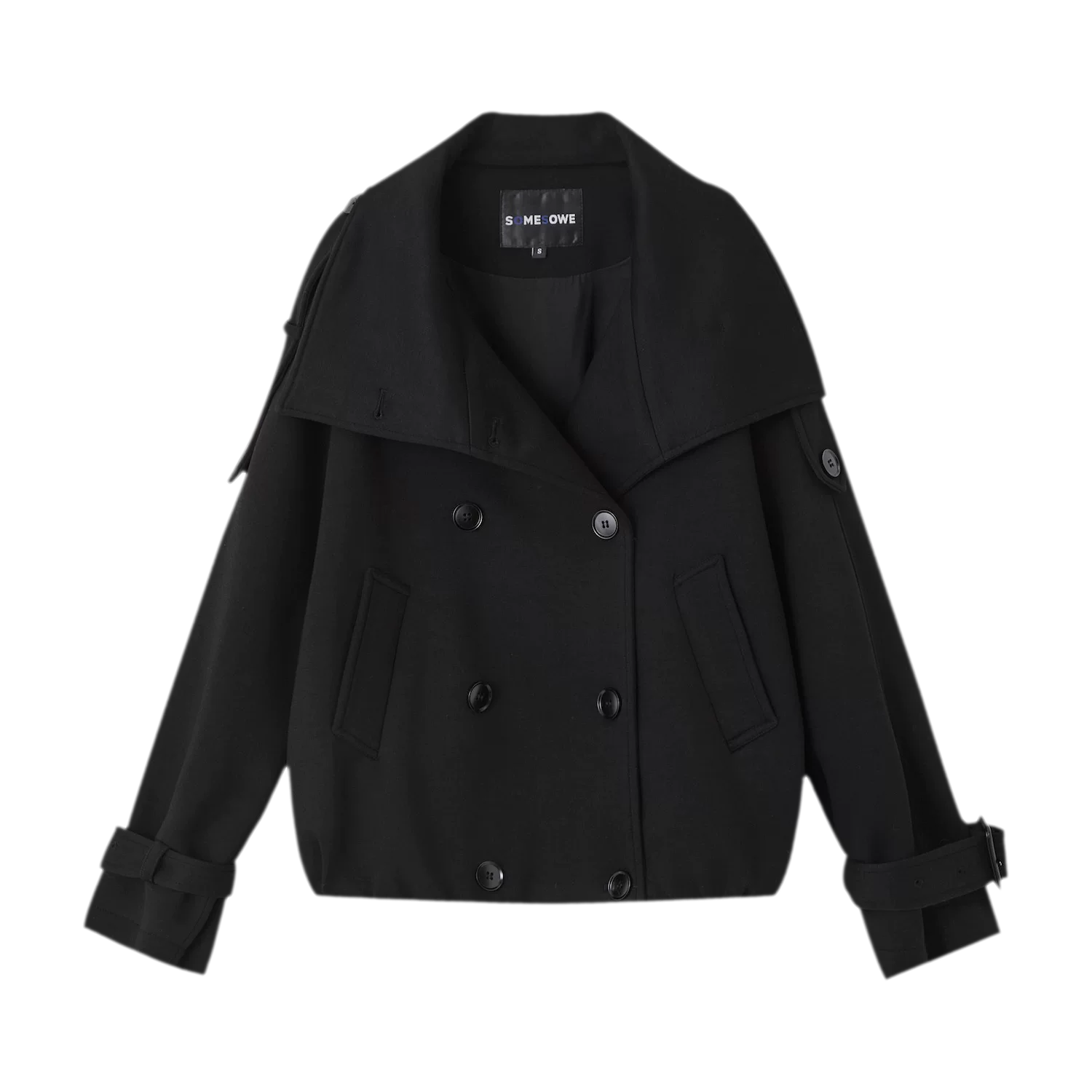 Heathered Cropped Oversized Jacket
