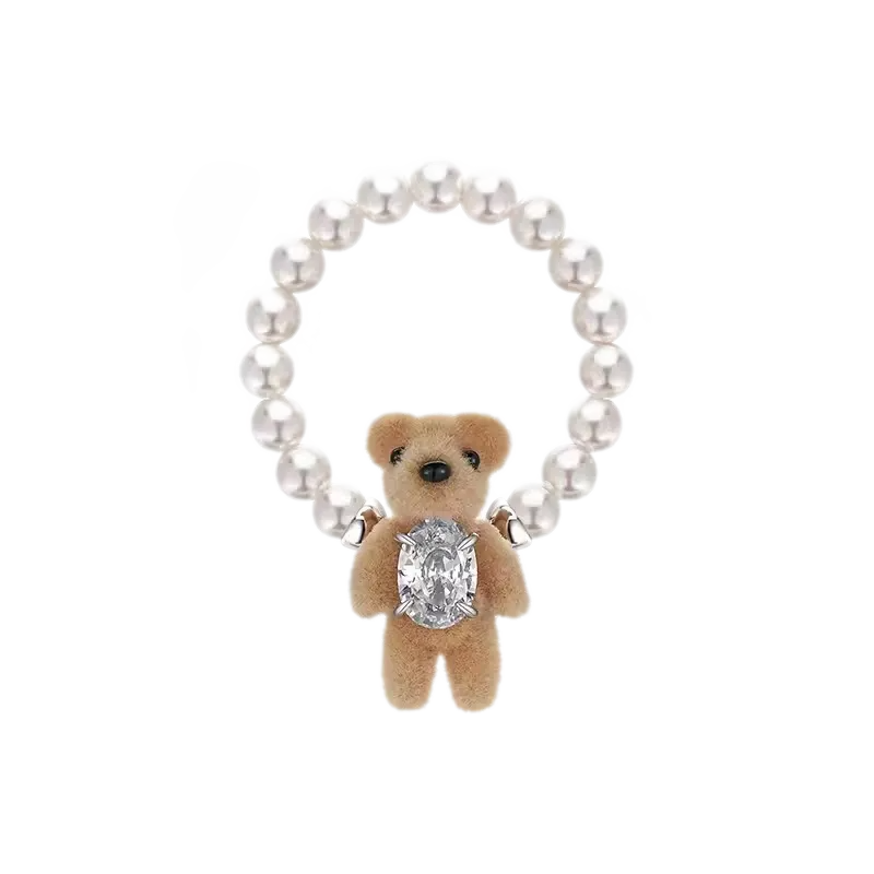 Velvet Mini Bear Pearl Ring