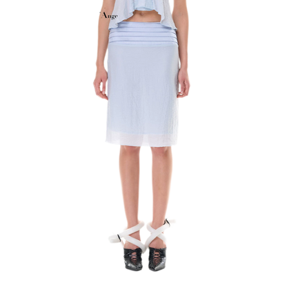 Textured Peplum Skirt Set