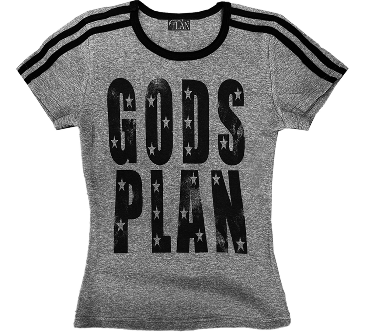 Contrast Ruched Fitted T-Shirt