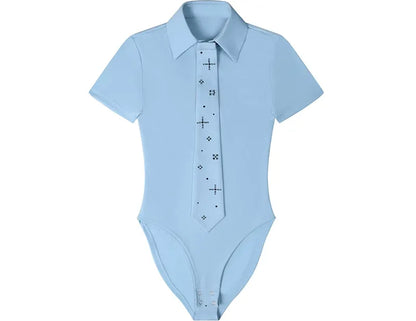 Detachable Tie Short Jumpsuit