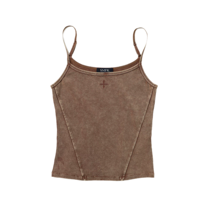 Vintage Style Adjustable Strap Top
