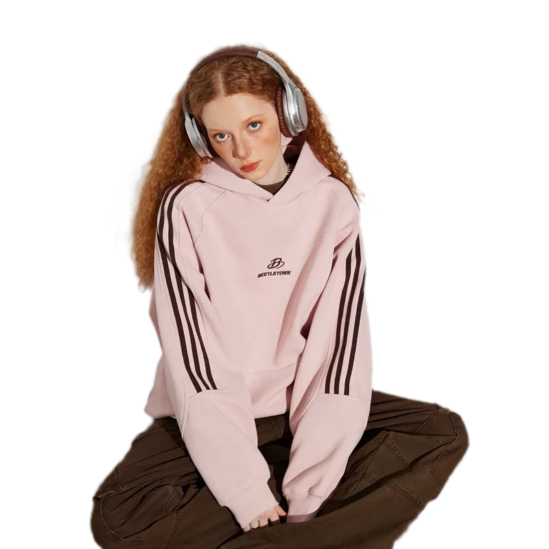 Striped Oversized Pullover Hoodie
