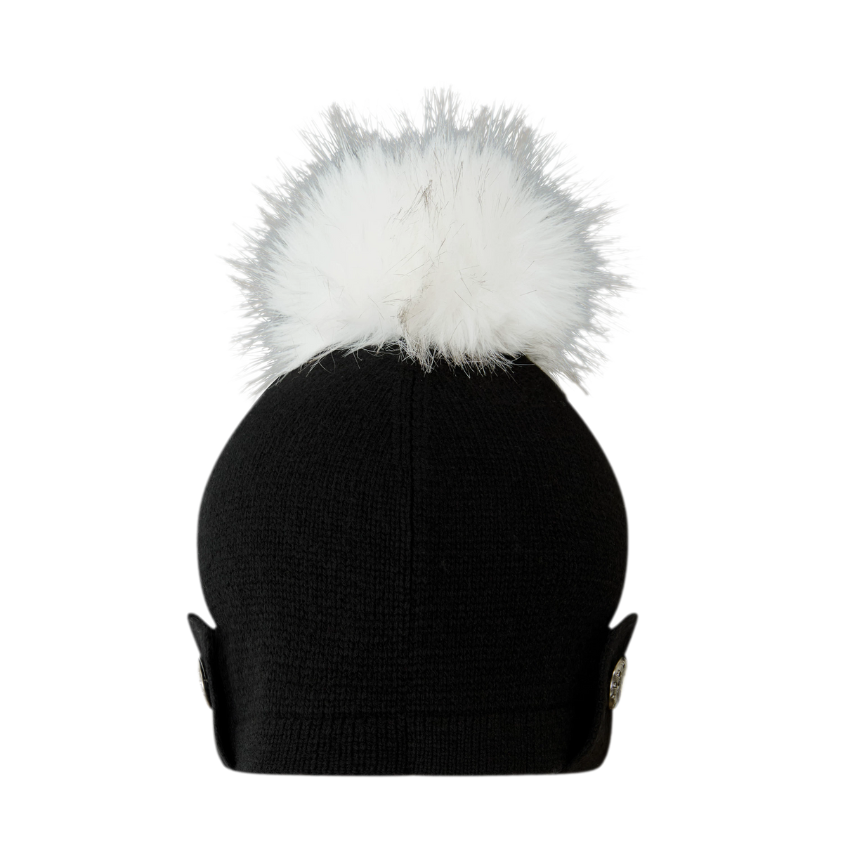 Cappello in lana con pompon e visiera