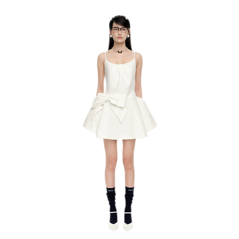 Elegant Bowknot Strap Dress