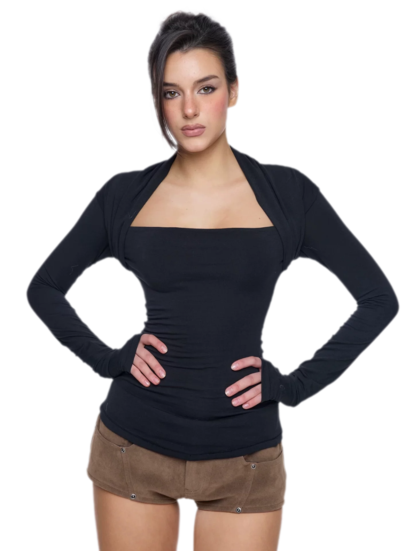 Square Neck Ruched Top