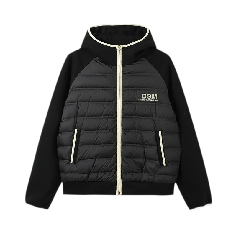 Contrast-Bound Cropped Down Jacket