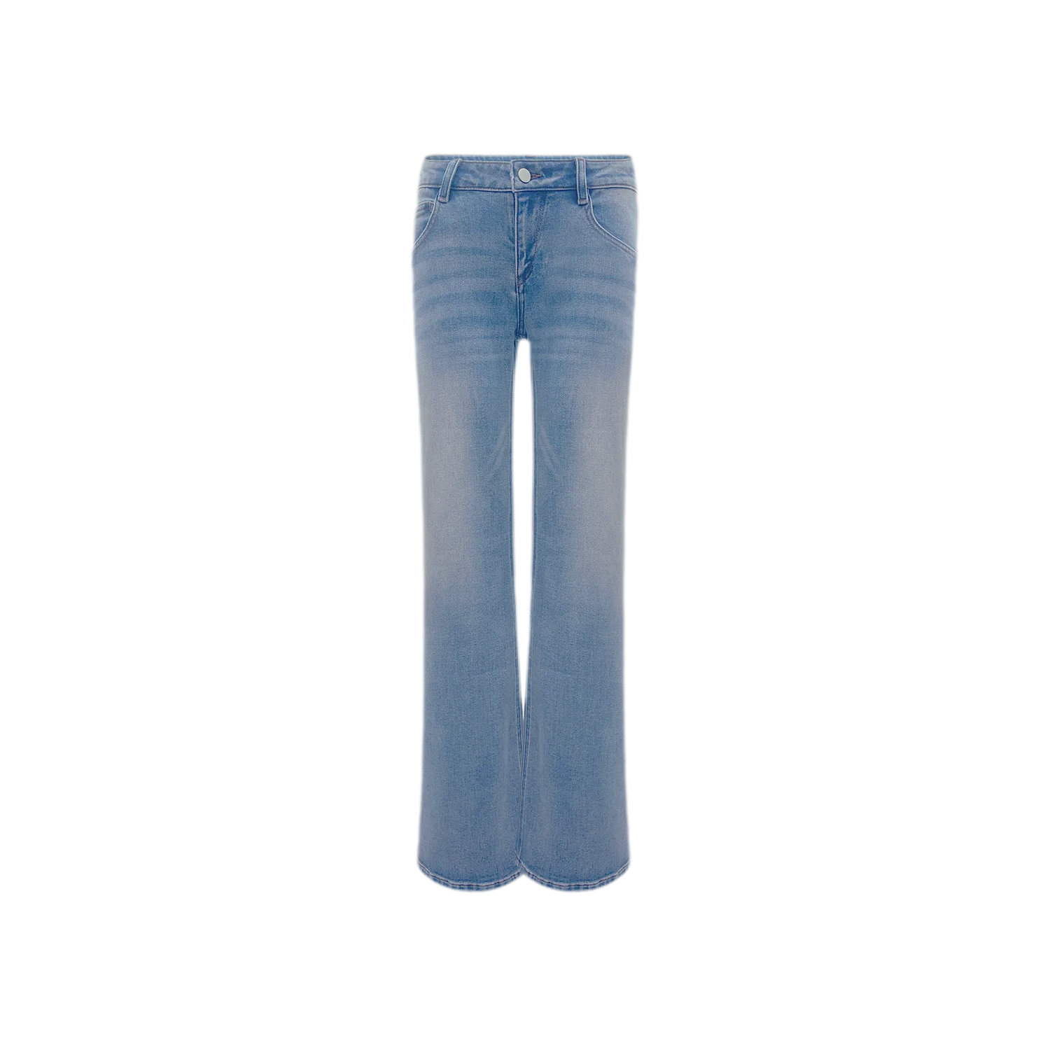 Washed Low-Rise Wide-Leg Jeans