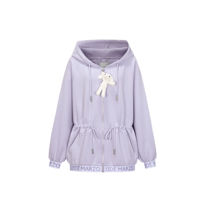 Logo Hooded Zip Jacket
