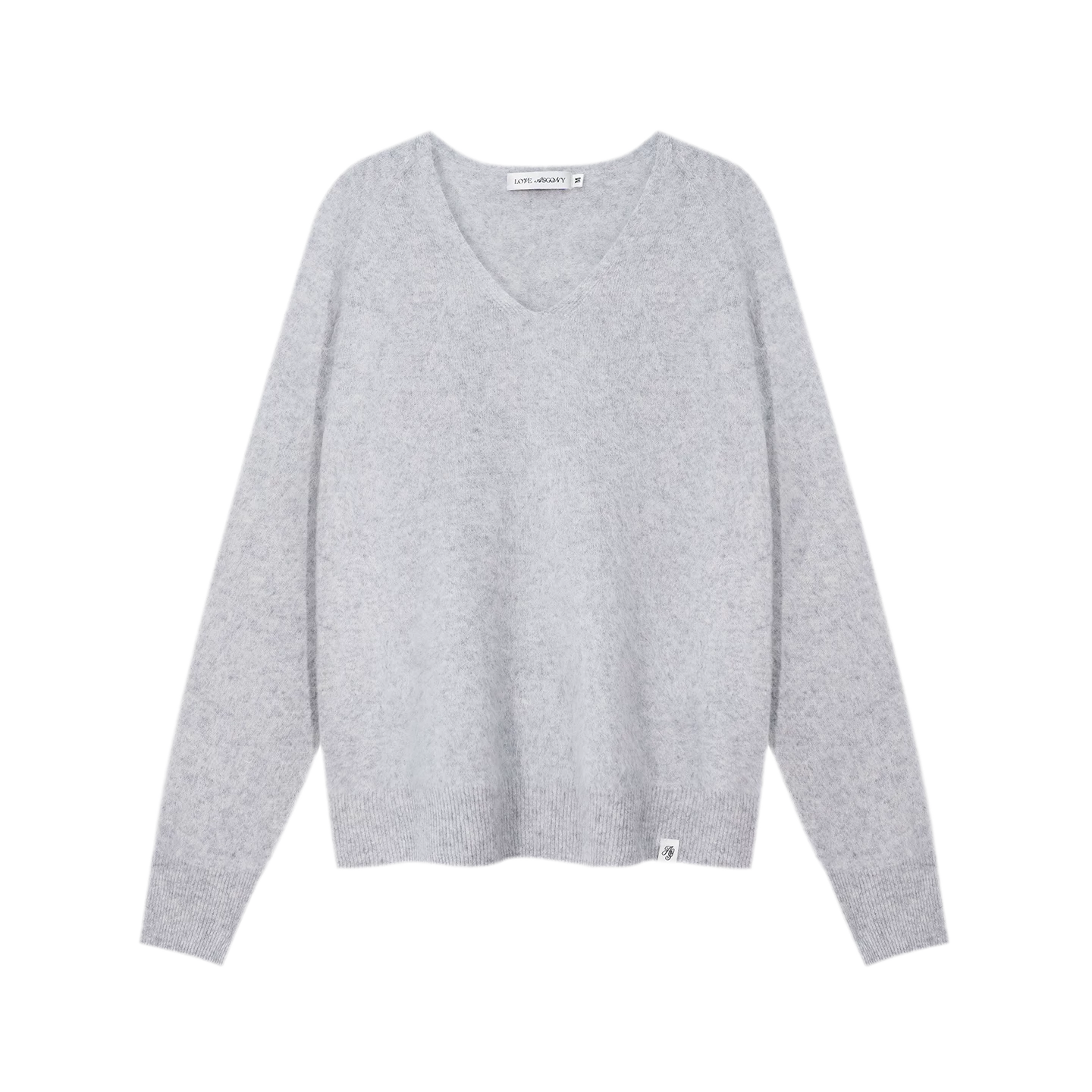 Brushed V-Neck Wool Sweater