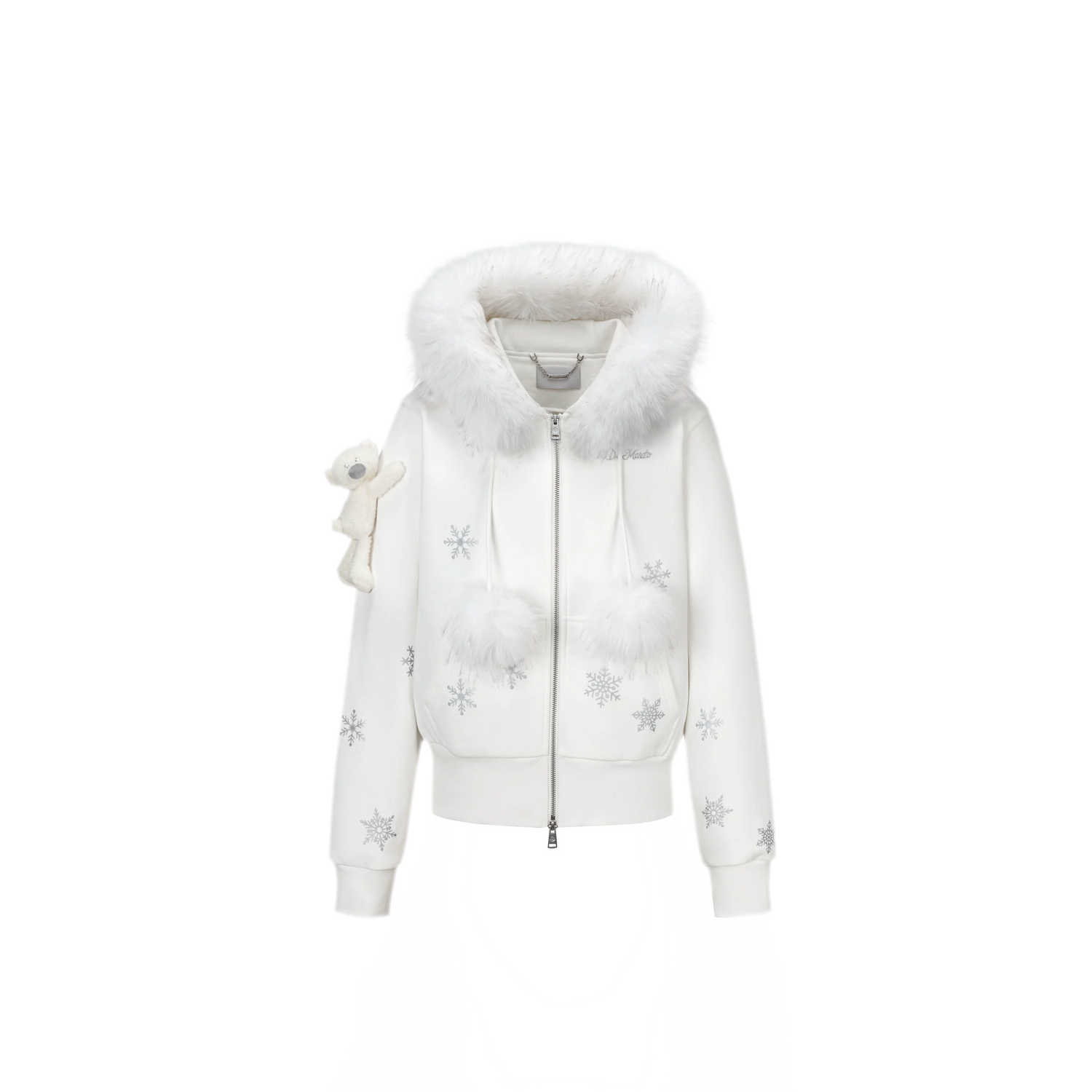 Gradient Snowflake Zip Hoodie