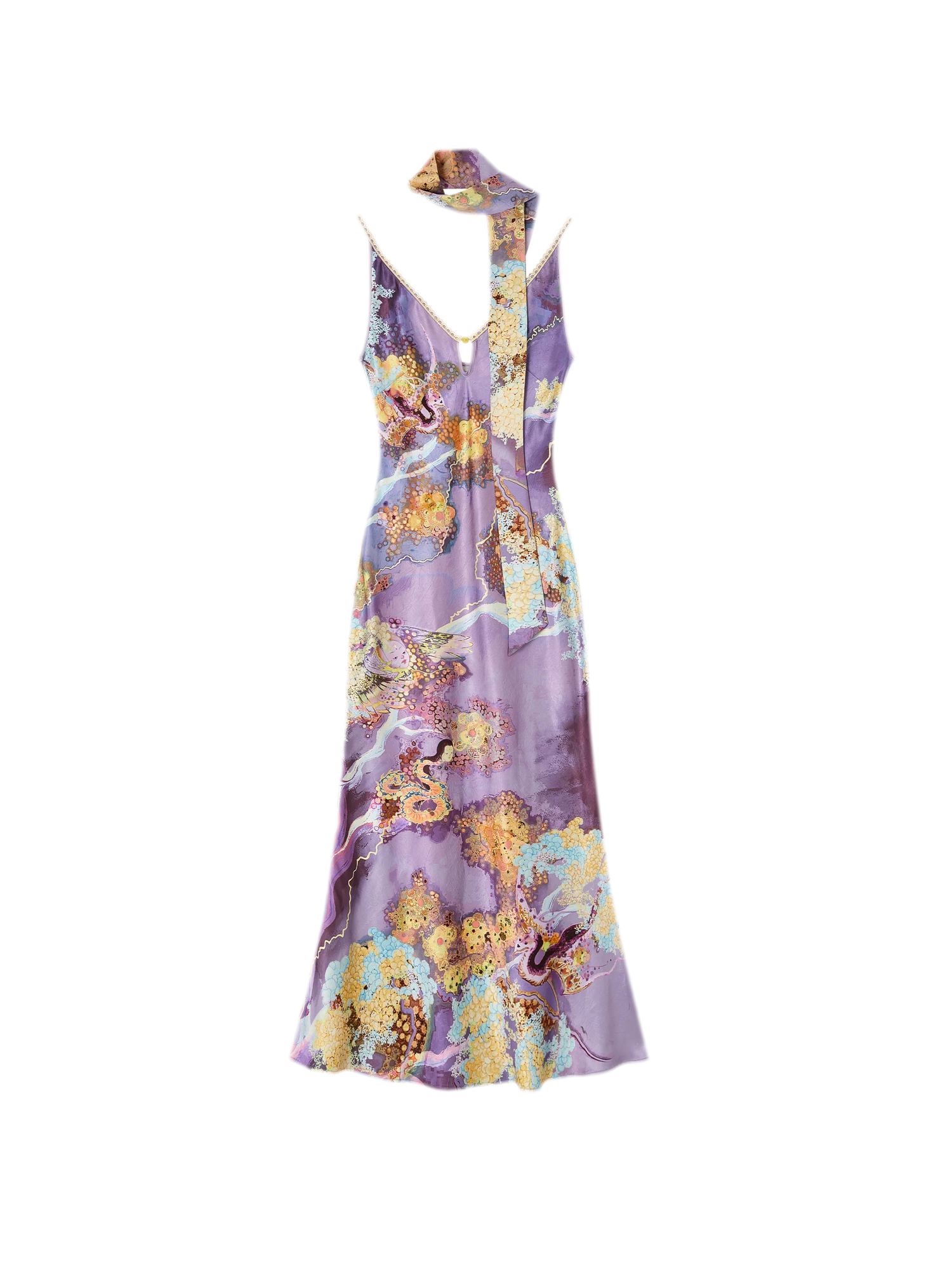 Satin Fishtail Slip Dress