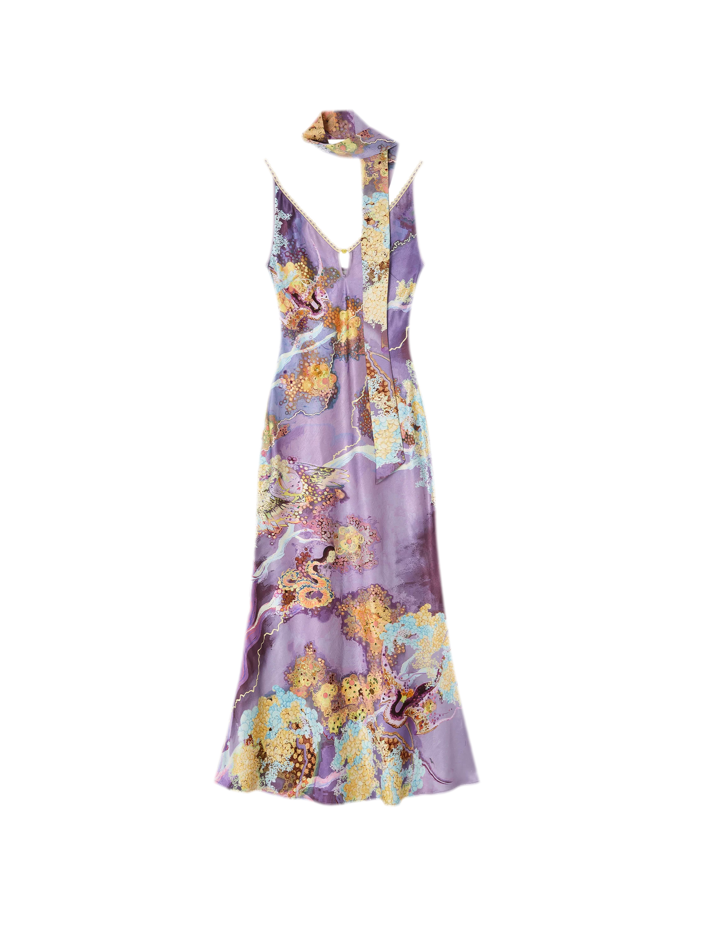 Satin Fishtail Slip Dress