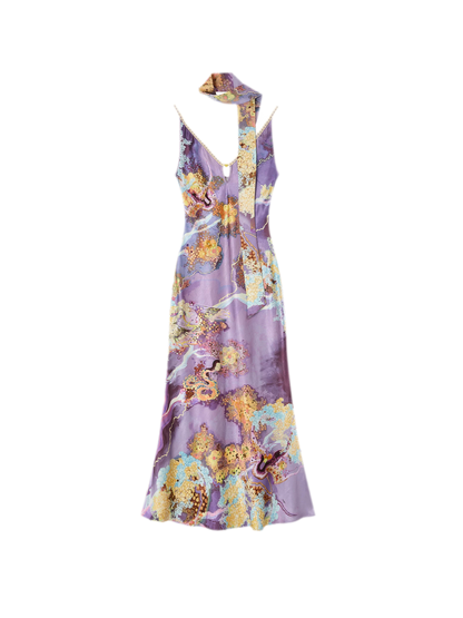 Satin Fishtail Slip Dress