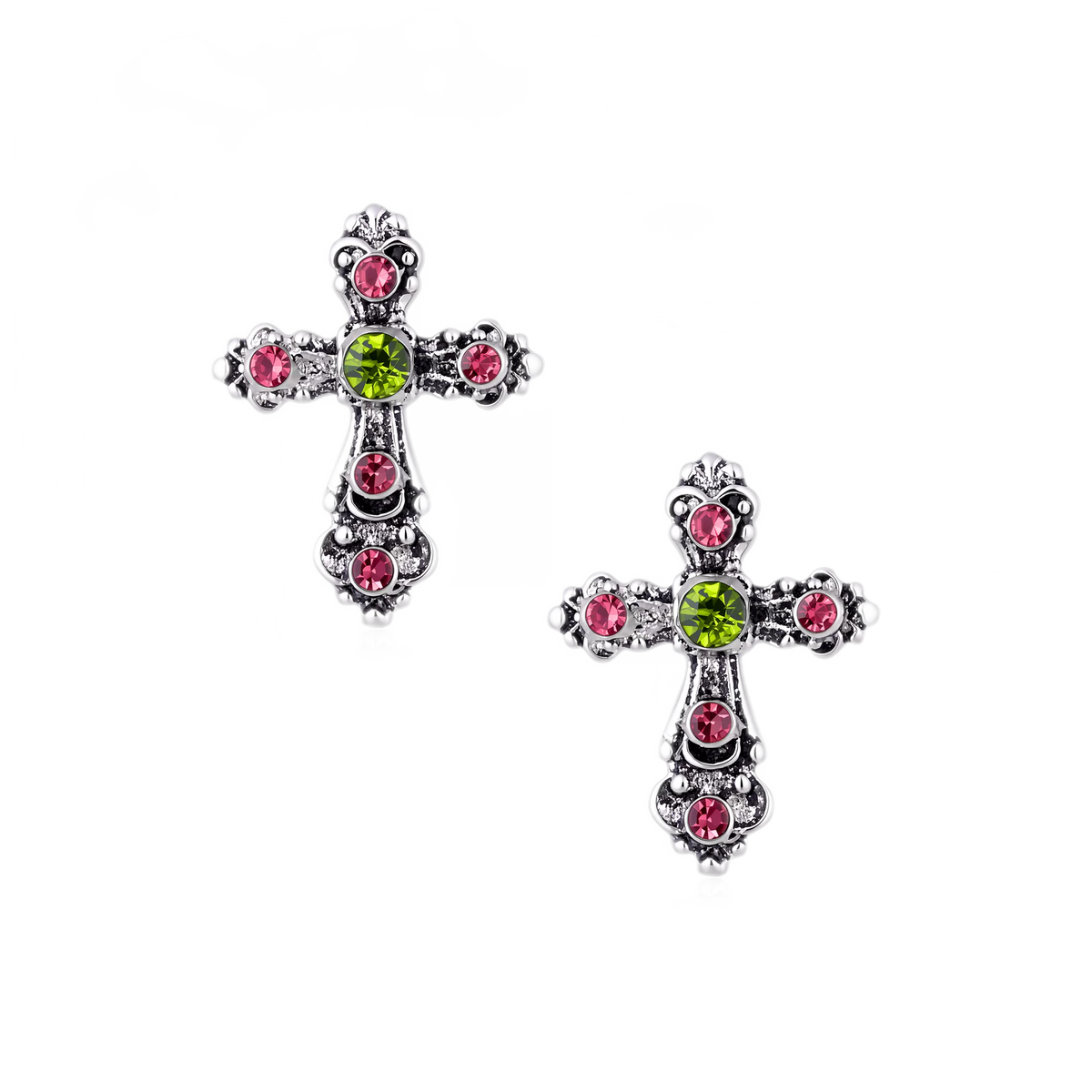 Pendientes de cruz desgastados