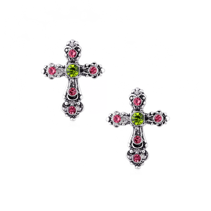 Pendientes de cruz desgastados
