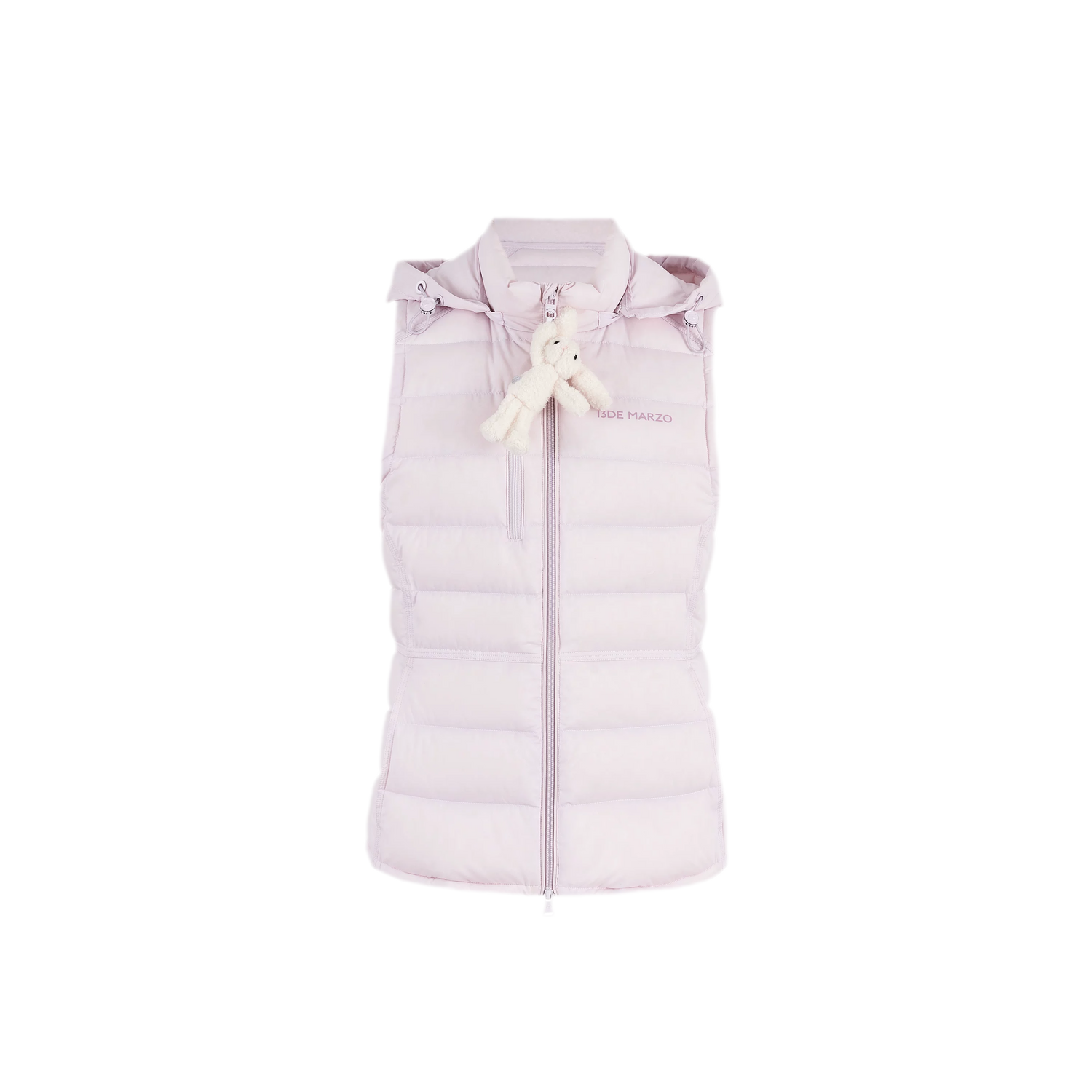 Cinched Hooded Quilted Down Vest
