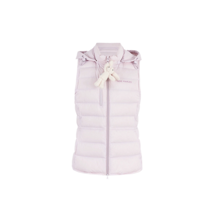 Cinched Hooded Quilted Down Vest