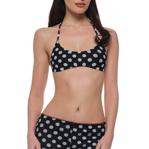 Black Vest with White Polka Dots / XS