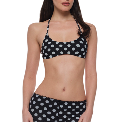 Black Vest with White Polka Dots / XS