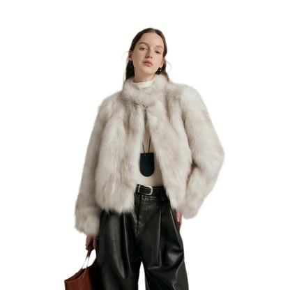 Gradient Fox Fur Jacket